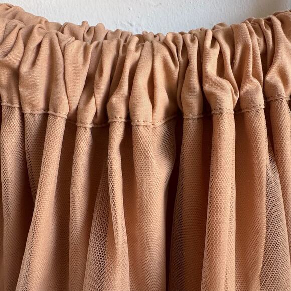 ELIZA FAULKNER Beige Tulle Tilly Maxi Skirt - Picture 6 of 9